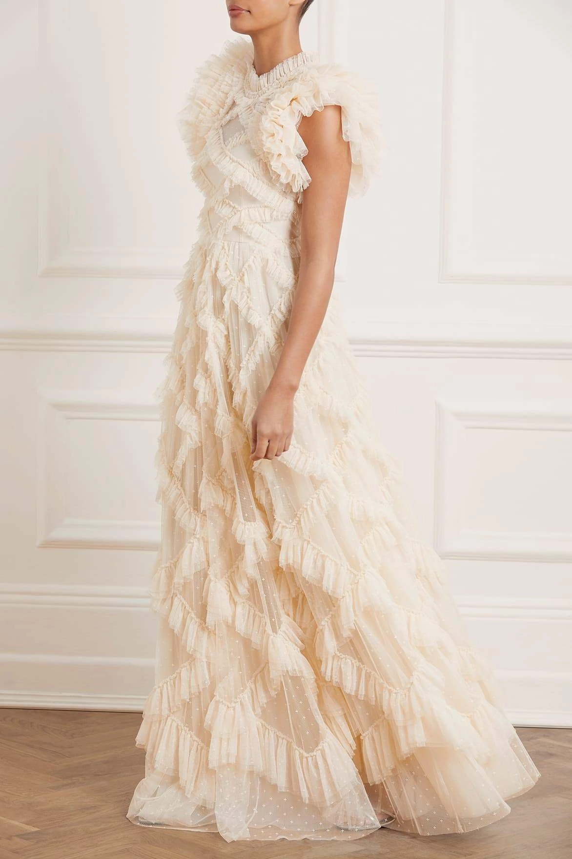 Smooth Lines Genevieve Ruffle Gown