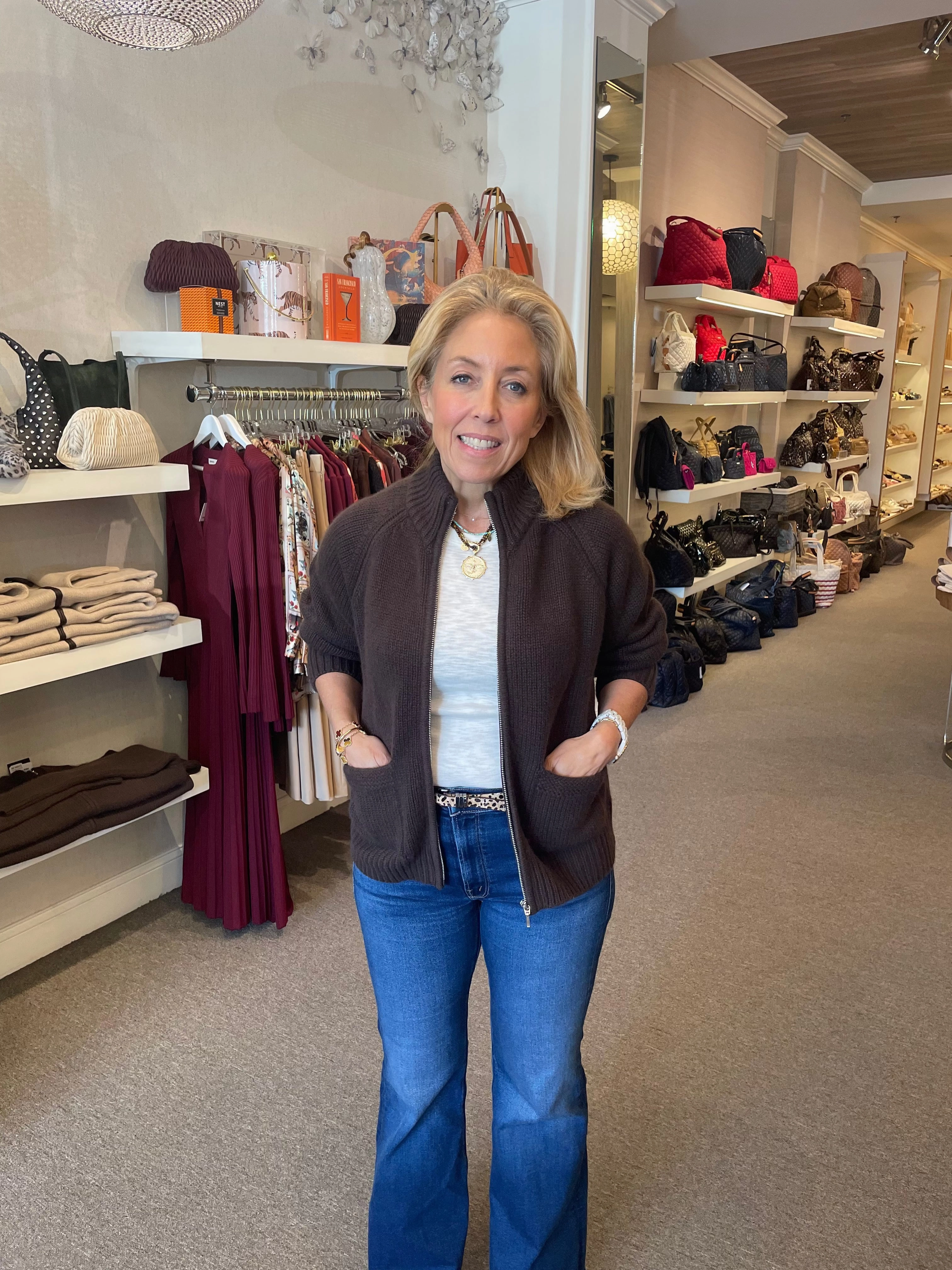 Gia Cardigan Treacle HighStretch