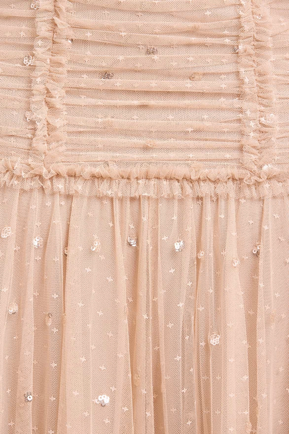 Special-Occasion Layer Base Gigi Dot One-Shoulder Rouched Gown