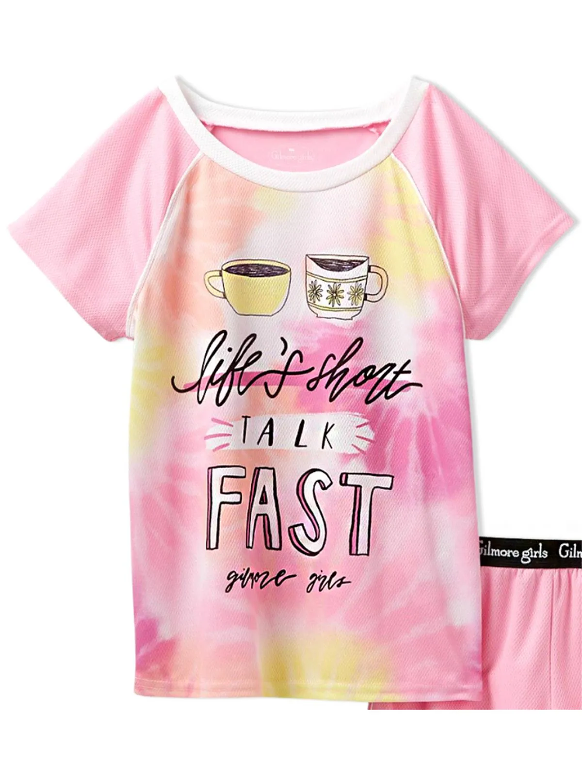 Gilmore Girls 2 Piece Pajama, Girls' Raglan Tee Sleepwear Set