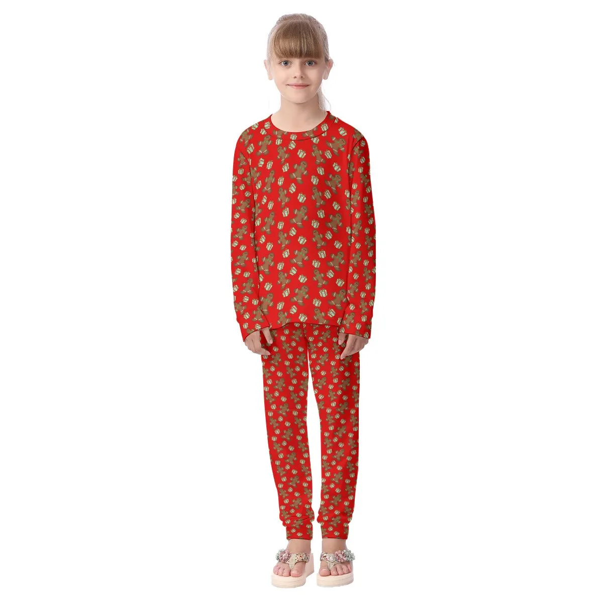 Gingerbread Kids All-Over Print Kid's Pajamas Set