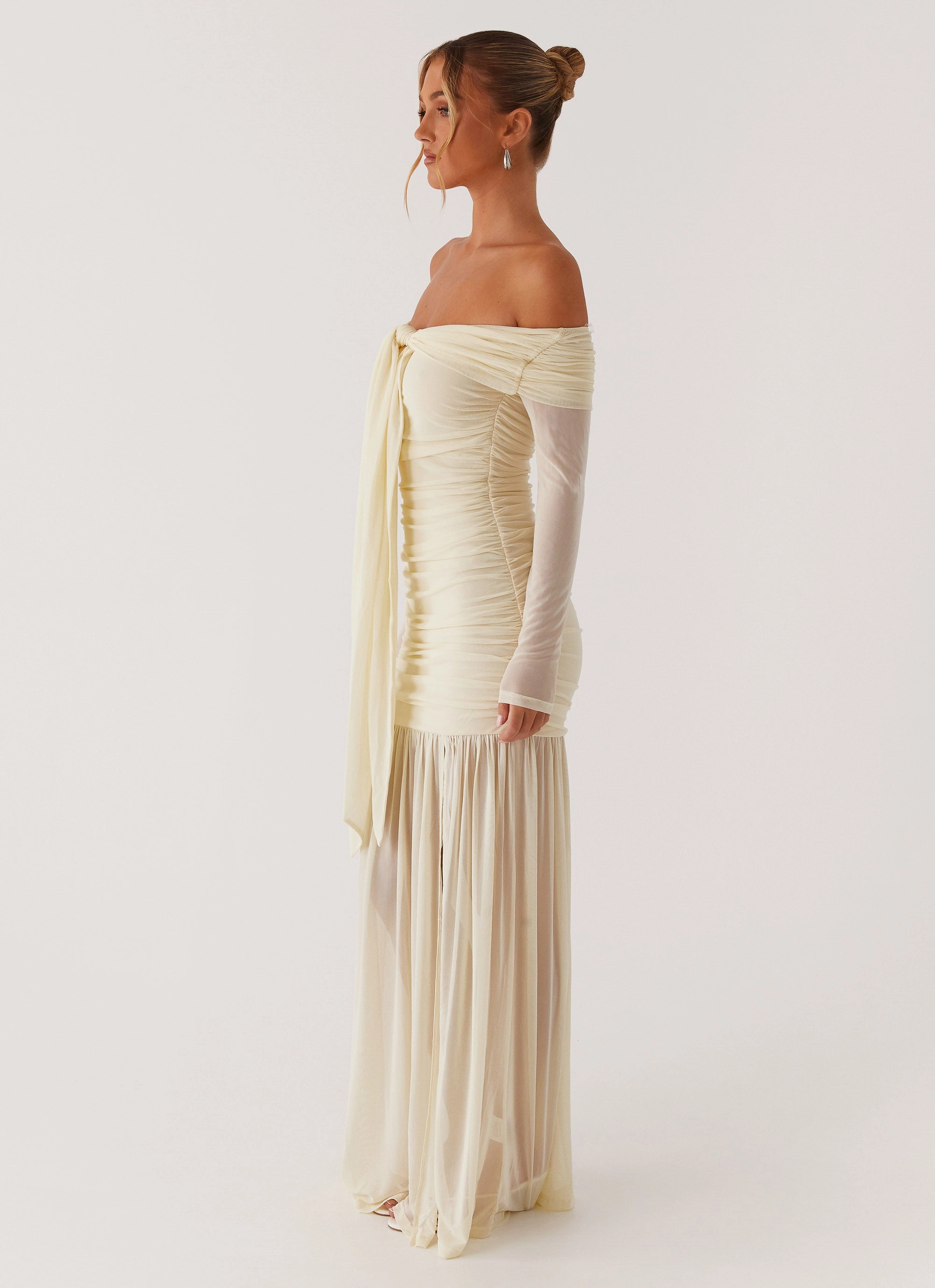Ginny Maxi Dress - Yellow Stream Cut