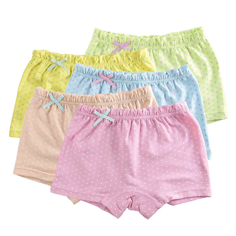 Girl Boxers Candy Dot Colors 5Pcs/Lot