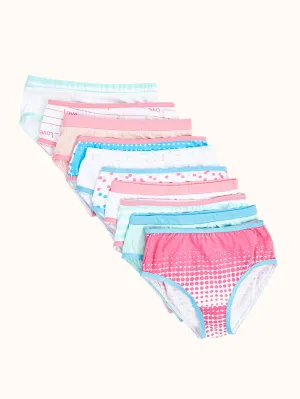 Girls' Cotton Briefs (10 Pack) - Assorted Prints