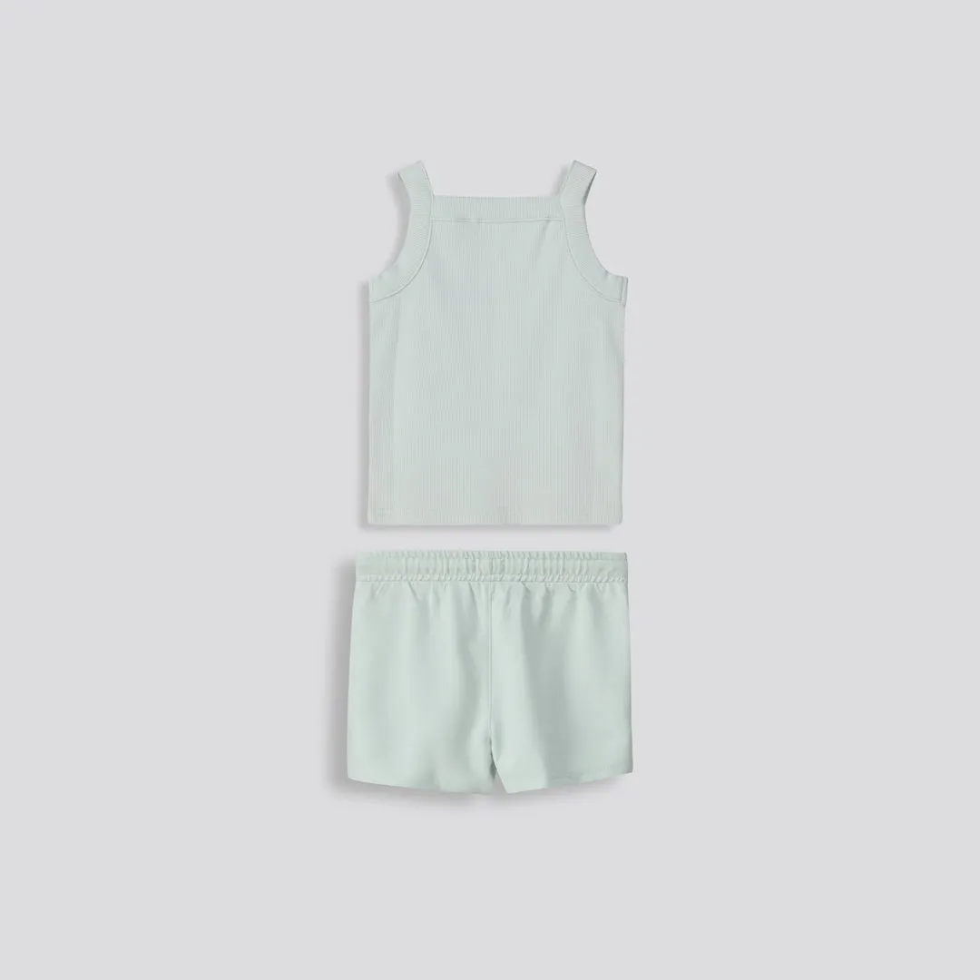 Girls Ribbed Tank Top _ 153547 _ Sage