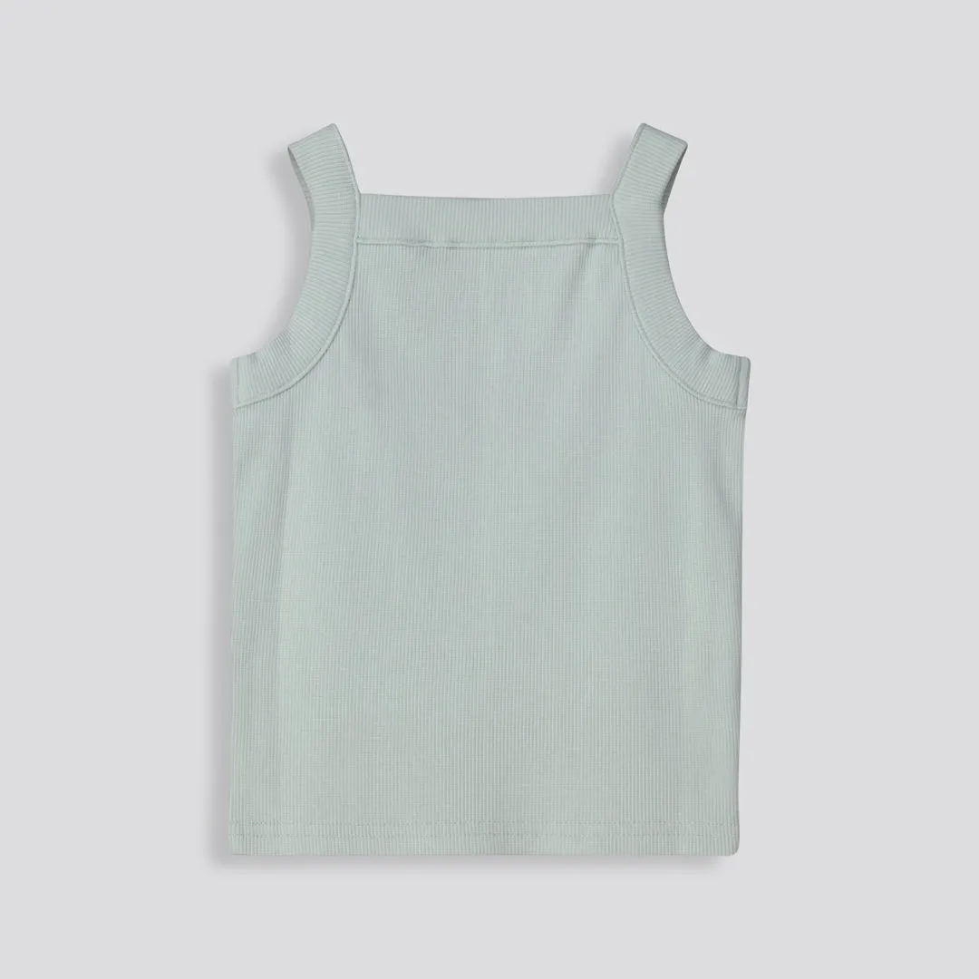 Girls Ribbed Tank Top _ 153547 _ Sage