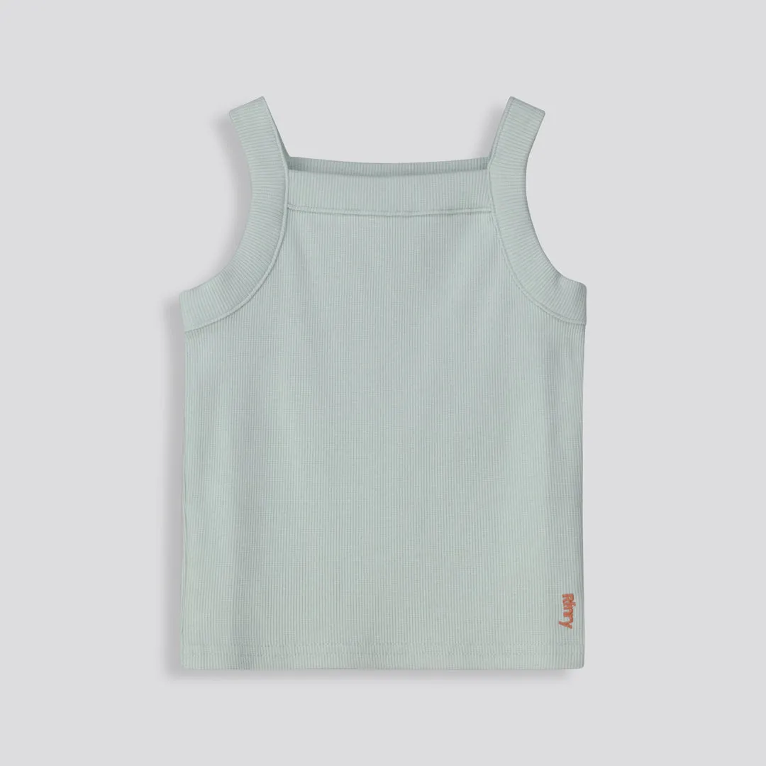 Girls Ribbed Tank Top _ 153547 _ Sage