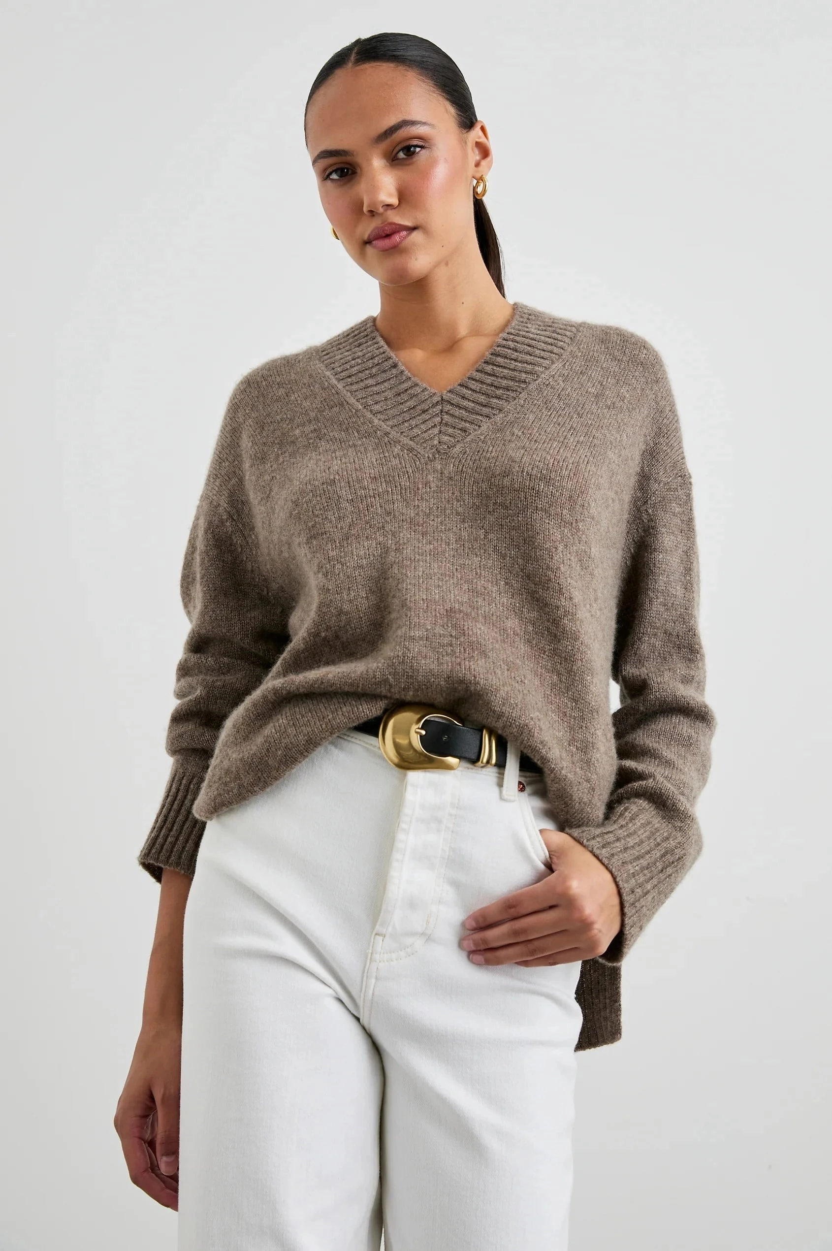 Gisella Sweater Hazelnut BoxySilhouette SweatWicking Fabric