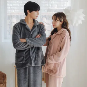 Glamgonggam Unisex Hug Me Microfiber Collar Winter Pajamas Couple Set - 🏆 #34 - Clothing/Accessories - Best of December
