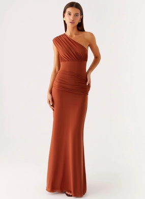 Glimmer Maxi Dress - Rust Chic Everyday Wear