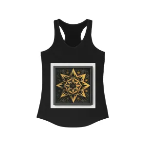 Gold Star Tank Top, Crossfit Tank, Tank Tops for Women, Racerback Tank Top, Summer Black Tank Top, Graphic Tank Top