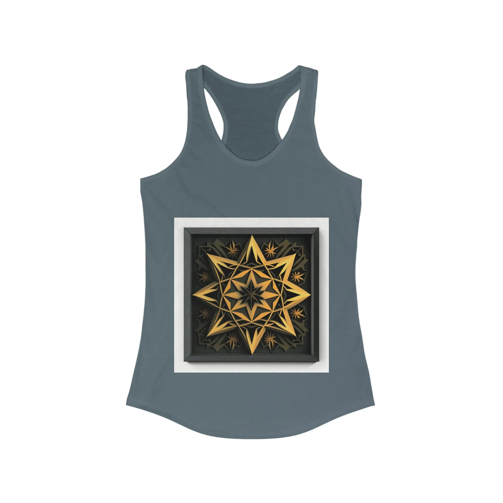 Gold Star Tank Top, Crossfit Tank, Tank Tops for Women, Racerback Tank Top, Summer Black Tank Top, Graphic Tank Top