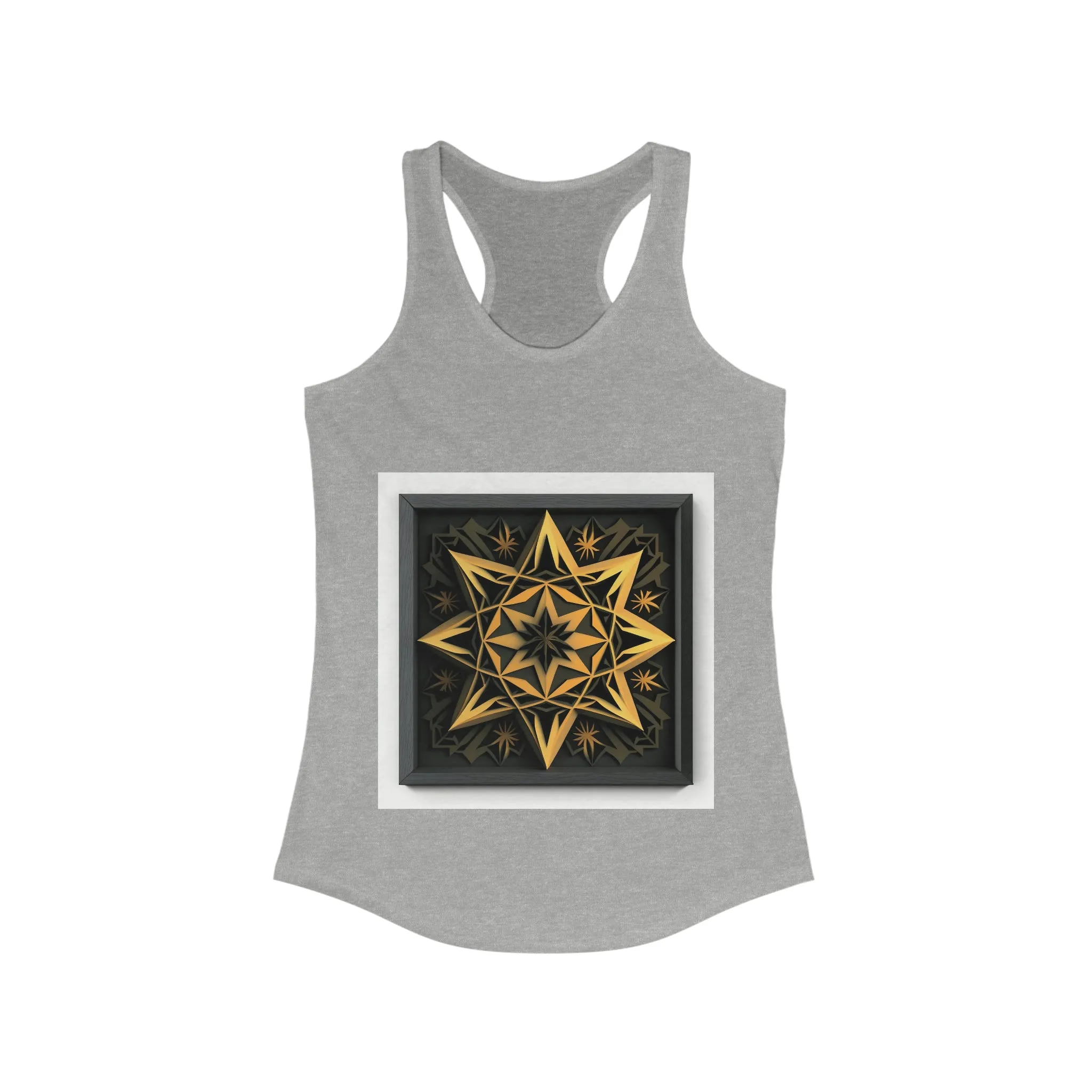 Gold Star Tank Top, Crossfit Tank, Tank Tops for Women, Racerback Tank Top, Summer Black Tank Top, Graphic Tank Top