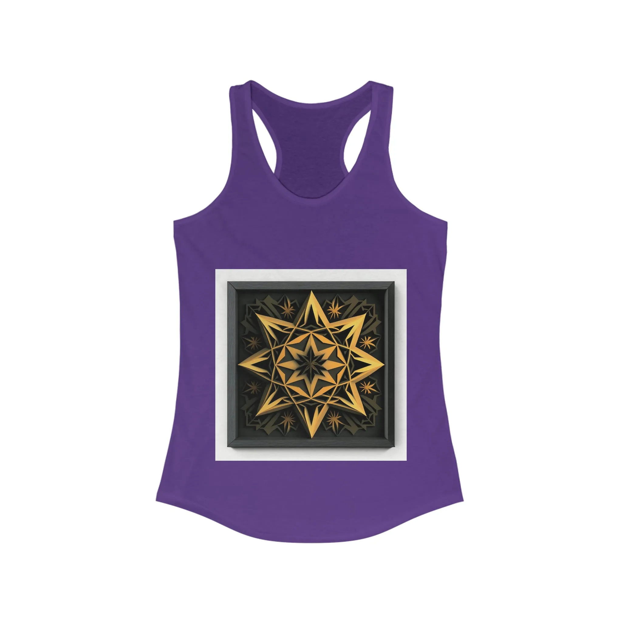 Gold Star Tank Top, Crossfit Tank, Tank Tops for Women, Racerback Tank Top, Summer Black Tank Top, Graphic Tank Top