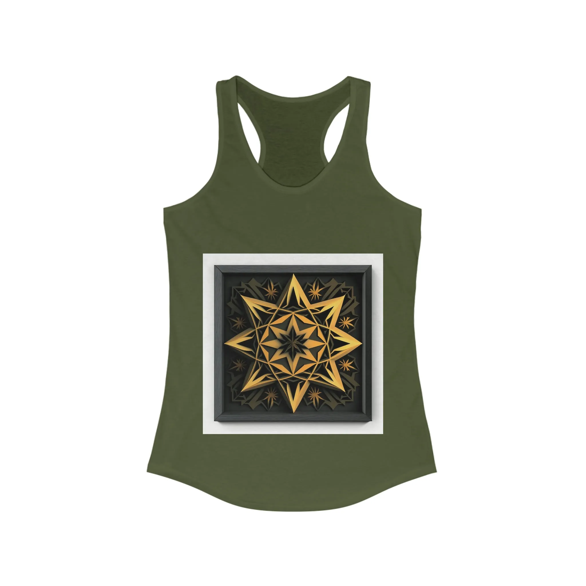 Gold Star Tank Top, Crossfit Tank, Tank Tops for Women, Racerback Tank Top, Summer Black Tank Top, Graphic Tank Top