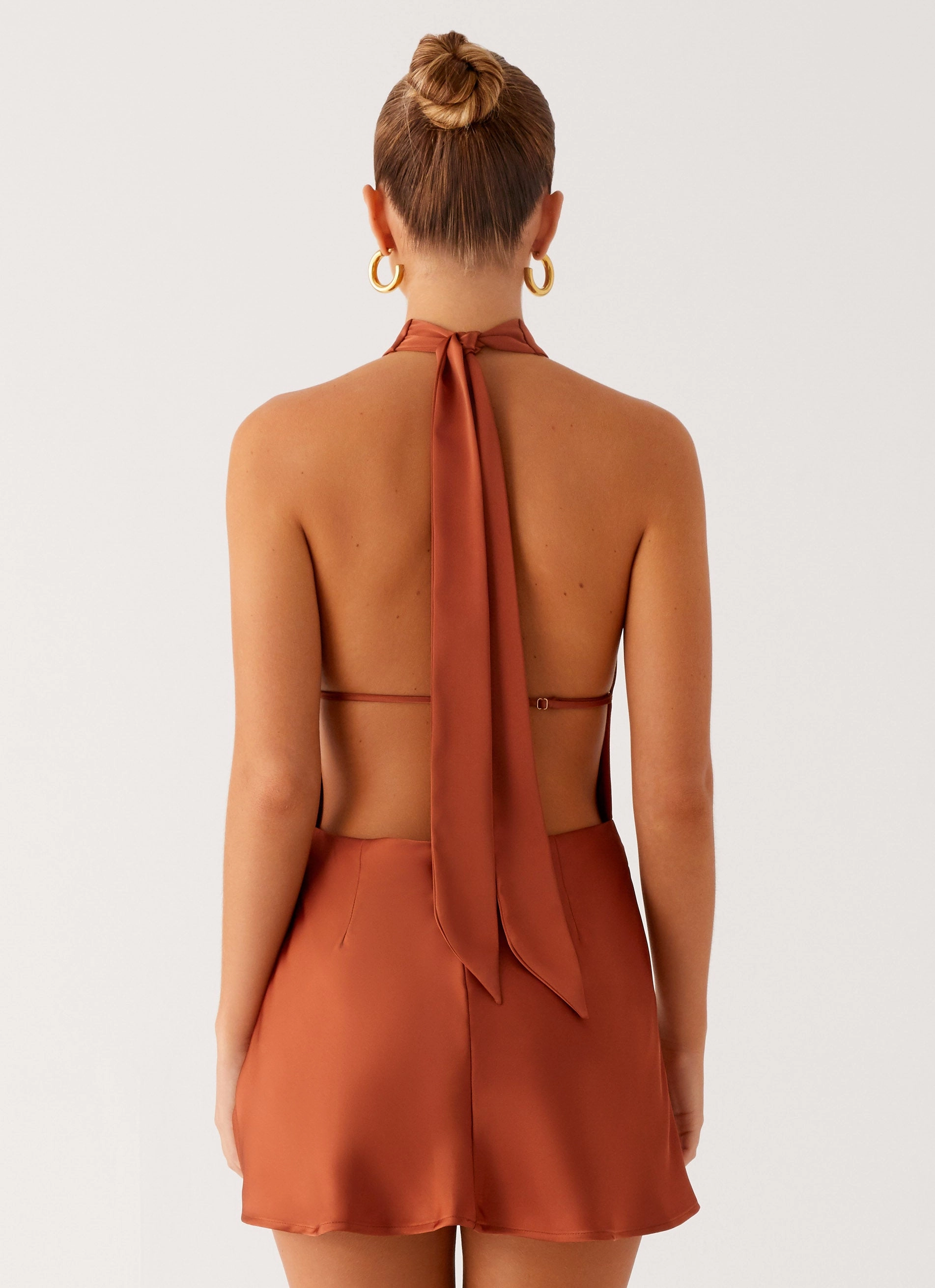 Golden Dunes Mini Dress - Rust Casual Edge