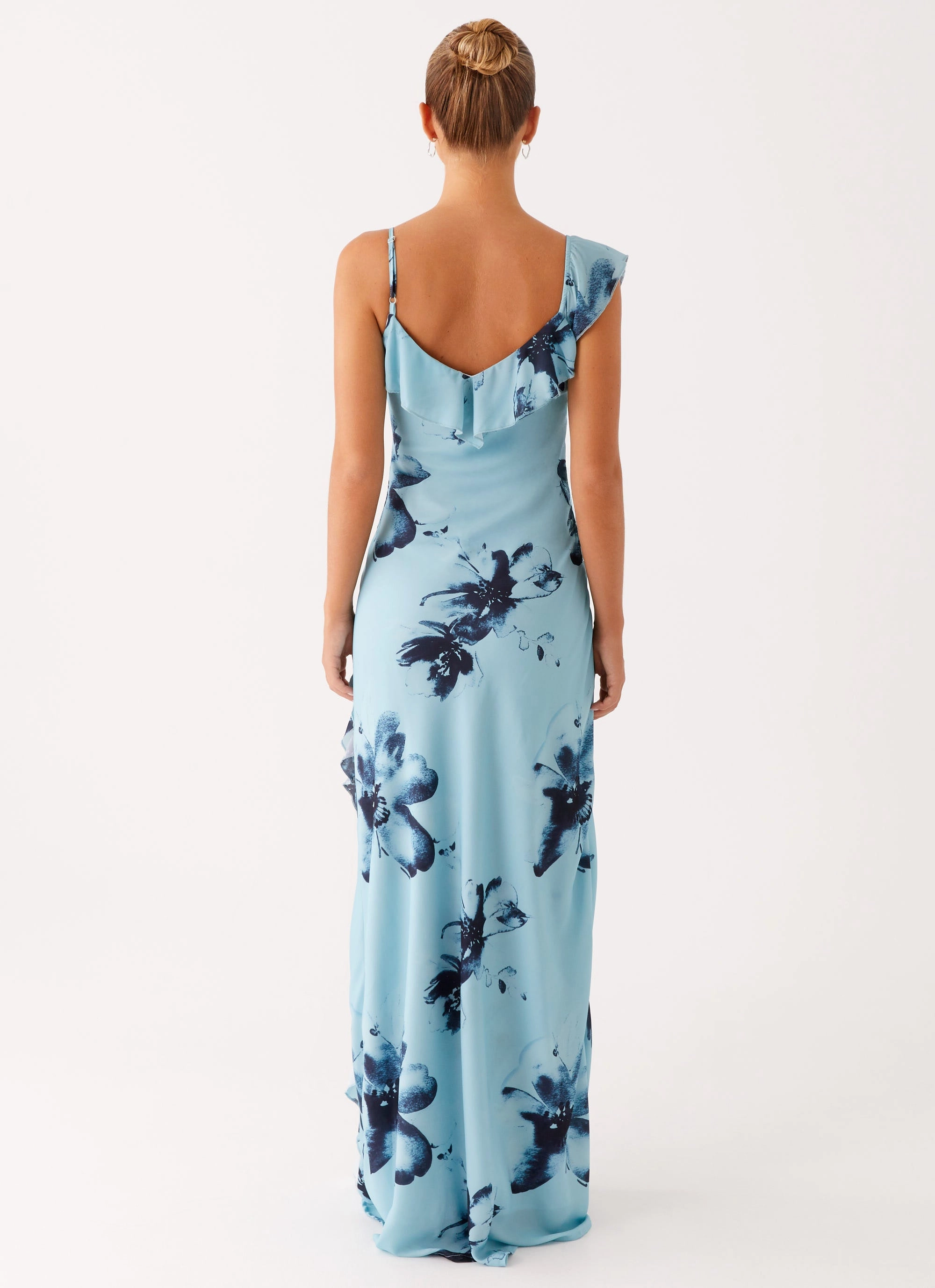 Goldsmith Maxi Dress - Blue Black Floral EasyCareMaterial AdjustableStraps