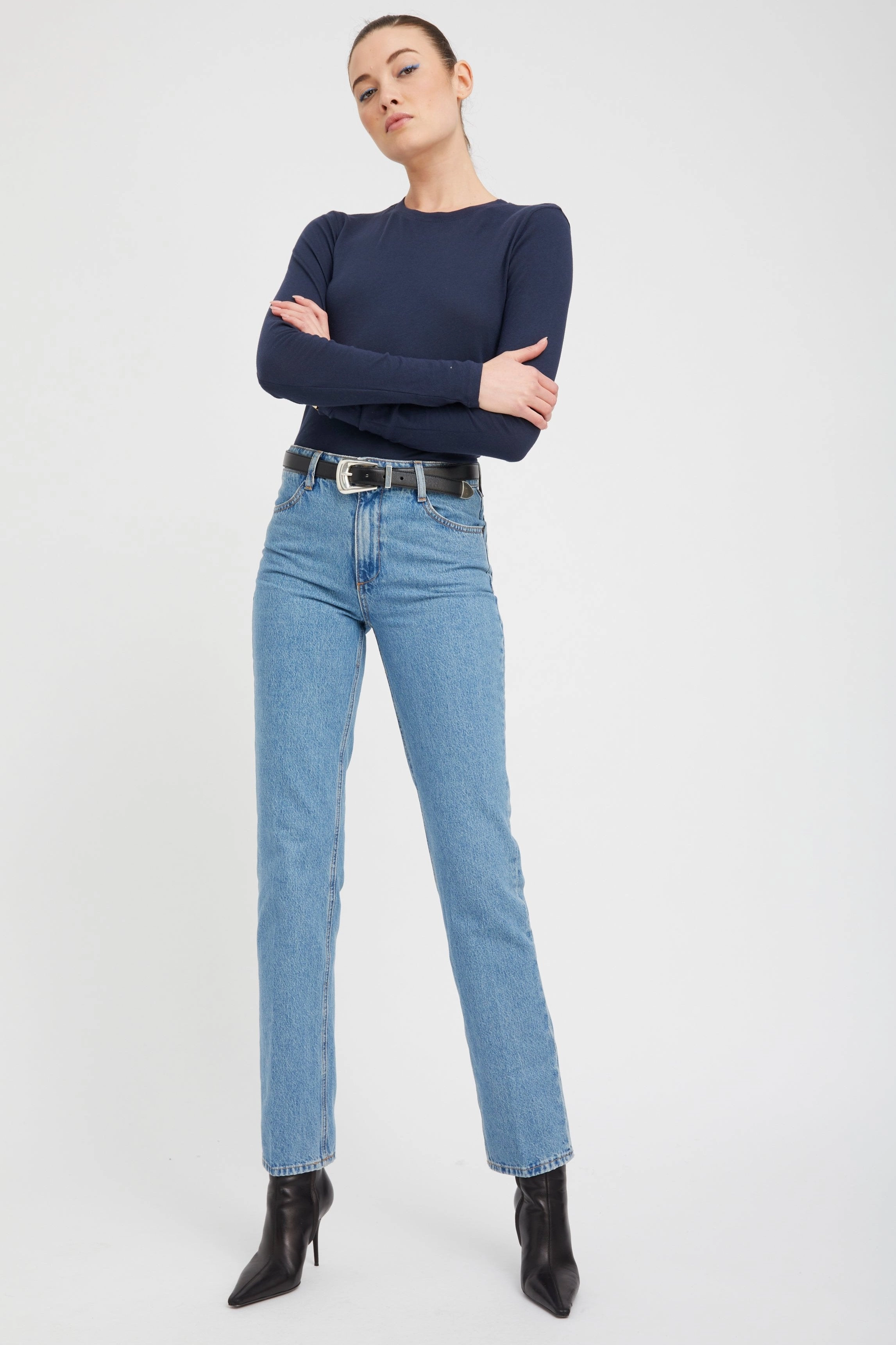 MachineWashableFabric Tough Wear Grace Straight Leg Denim