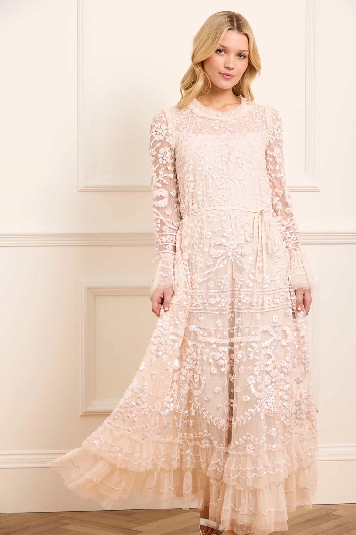Smooth Lines Seasonal Fit Celia Long Sleeve Ankle Gown