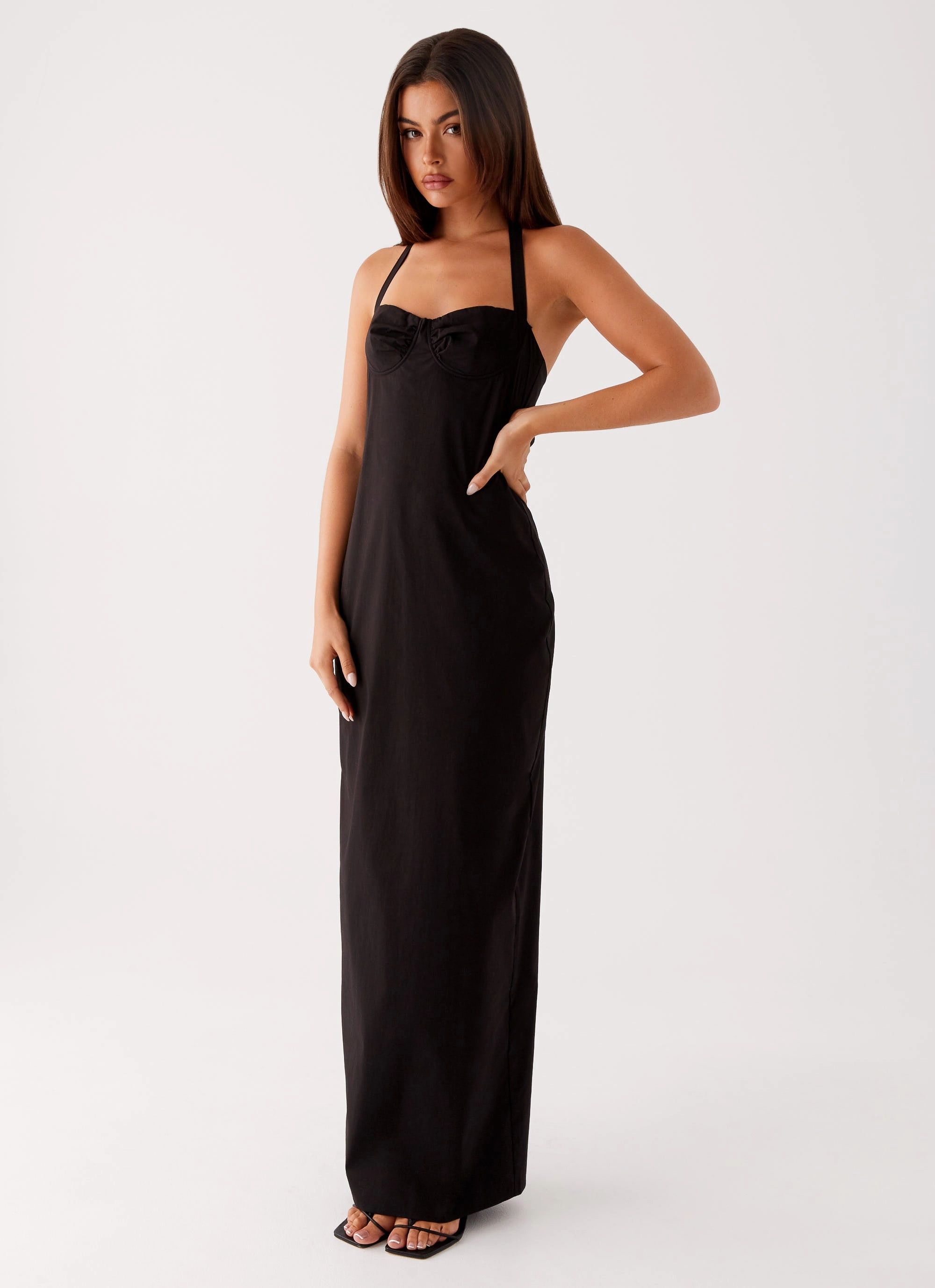 Cheryl Maxi Dress - Black Eye Appeal Dew Glow
