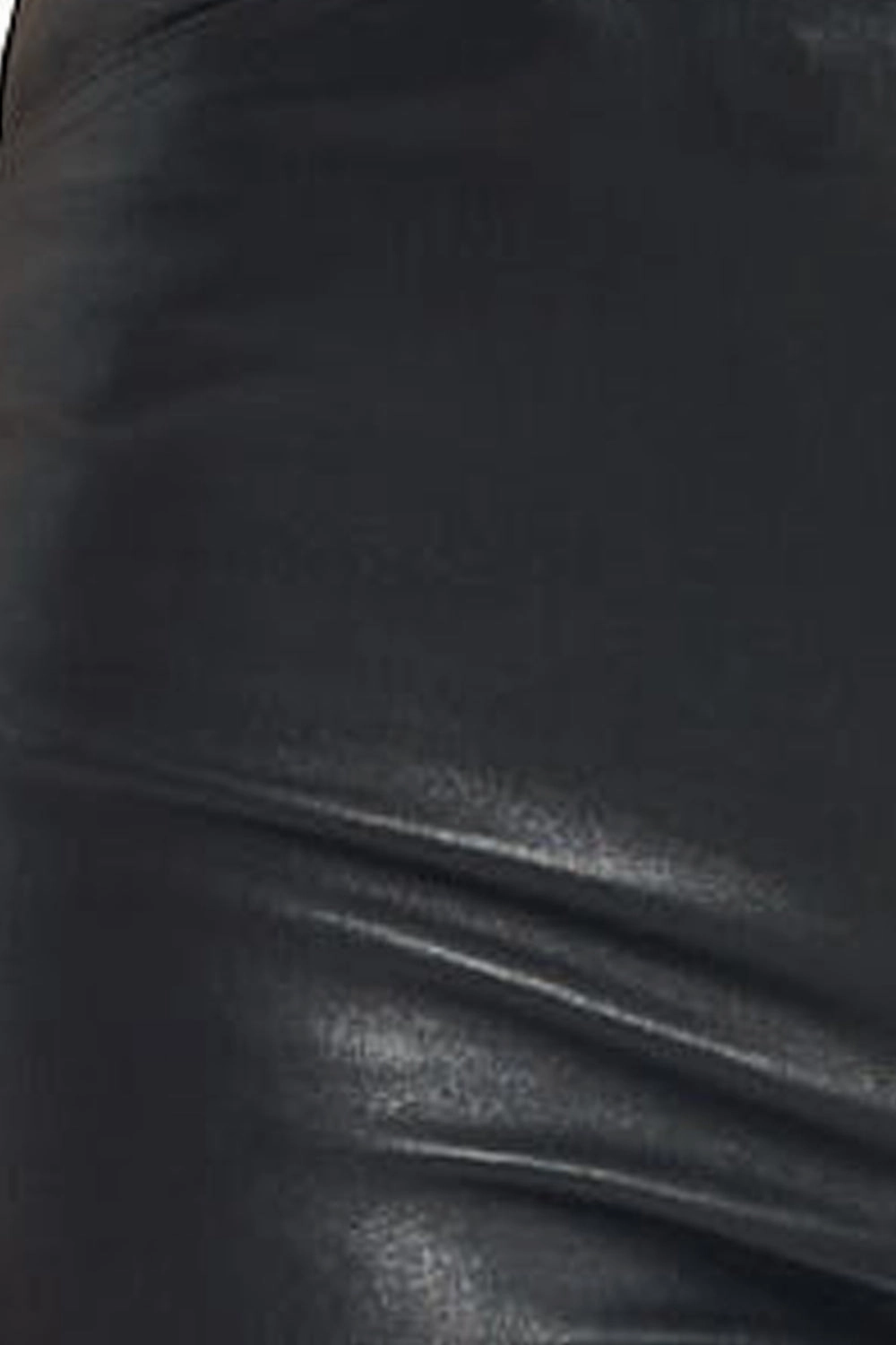 Black Leather One Shoulder Shirred Dress Timeless Shape Essential Style