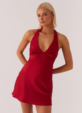 Heavy Hearted Mini Dress - Red Trendy And Comfortable