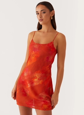Minimalist-Style Manifest Mini Dress - Amber