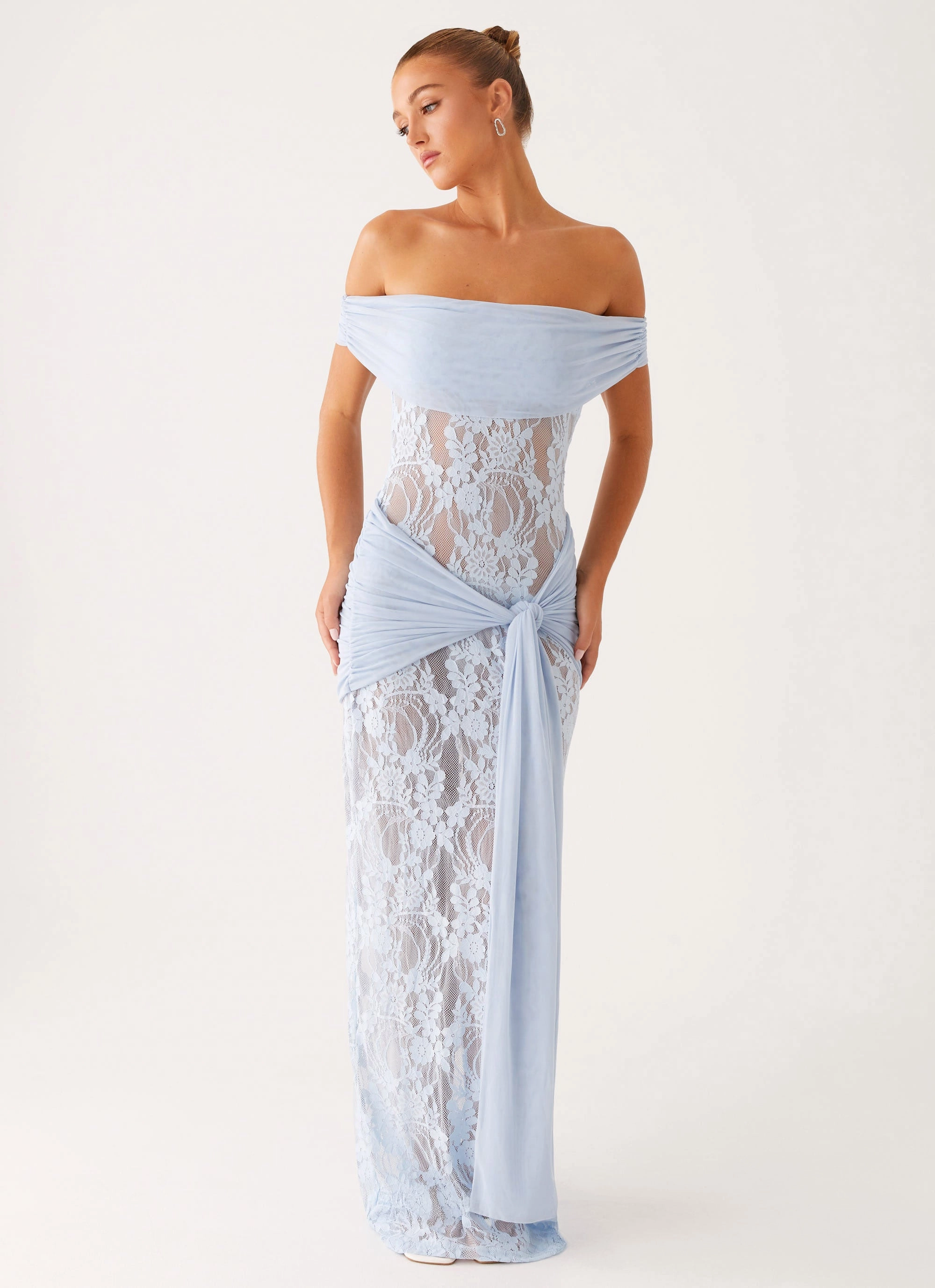 Gracie Twist Maxi Dress - Blue Comfortable Design Wear