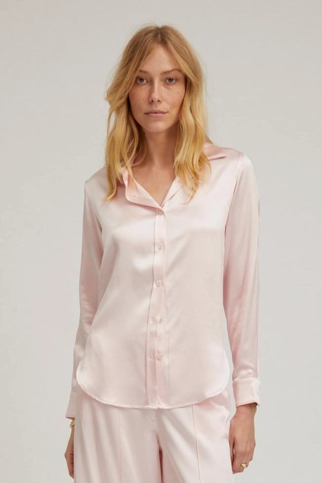 Fade Resistant Treatment Flexible Waistband Adaptation Ballet Silk Fitted Button Down