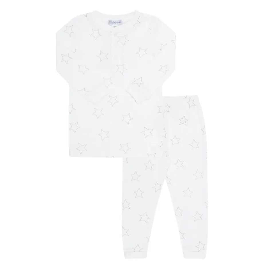 Gray Stars Print Pajama