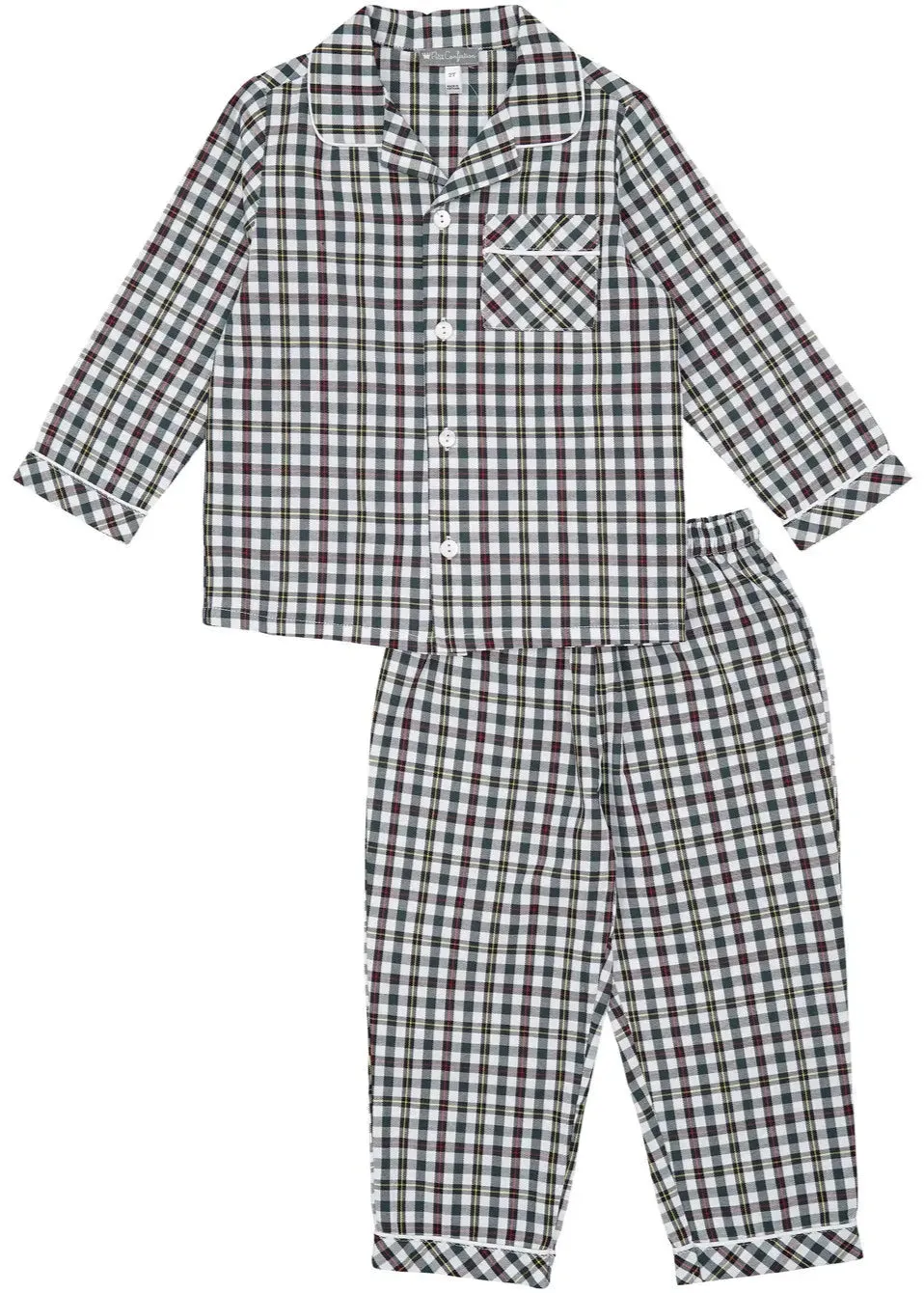 Green Plaid Pajamas Set