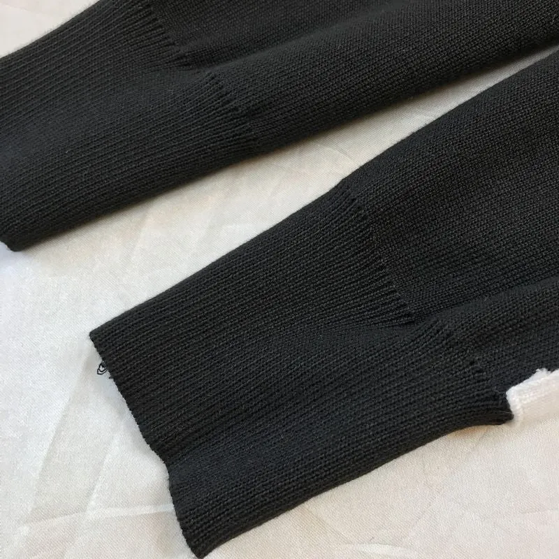 Grey and Black Hooded Slim Casual Pants Set