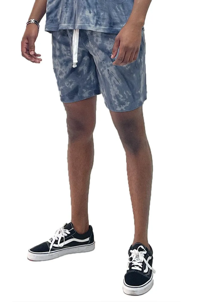 Grey Swirl Tye Dye Tshirt Short Set