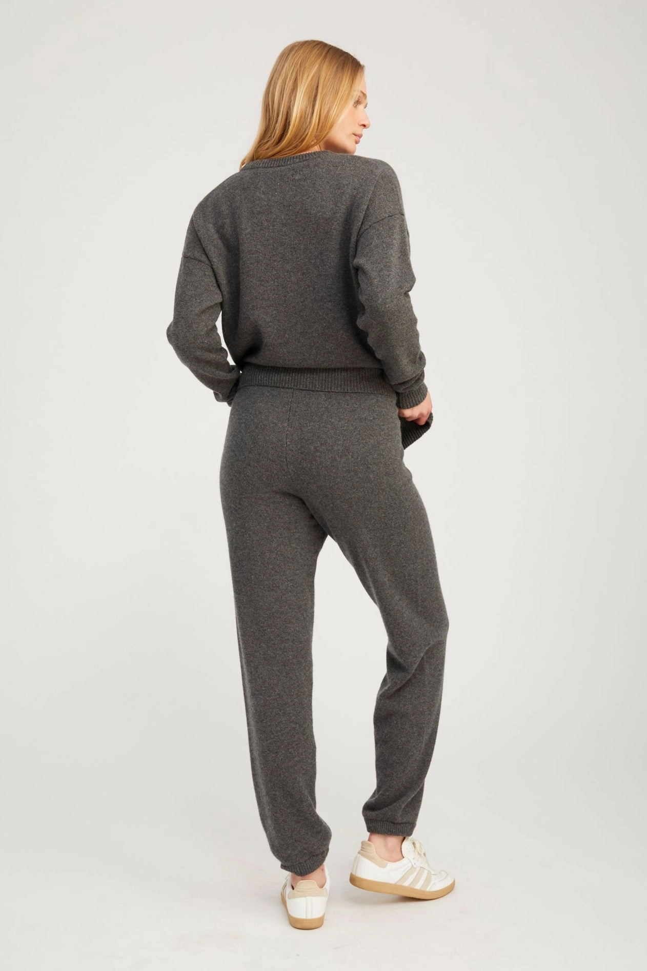 Grey Cashmere Heart Logo Sweatpants Lightweight Feel