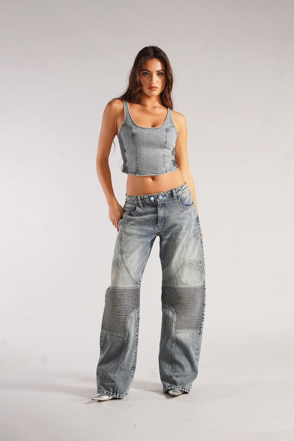 GT Jean / Electric Blue Flatlock Seams