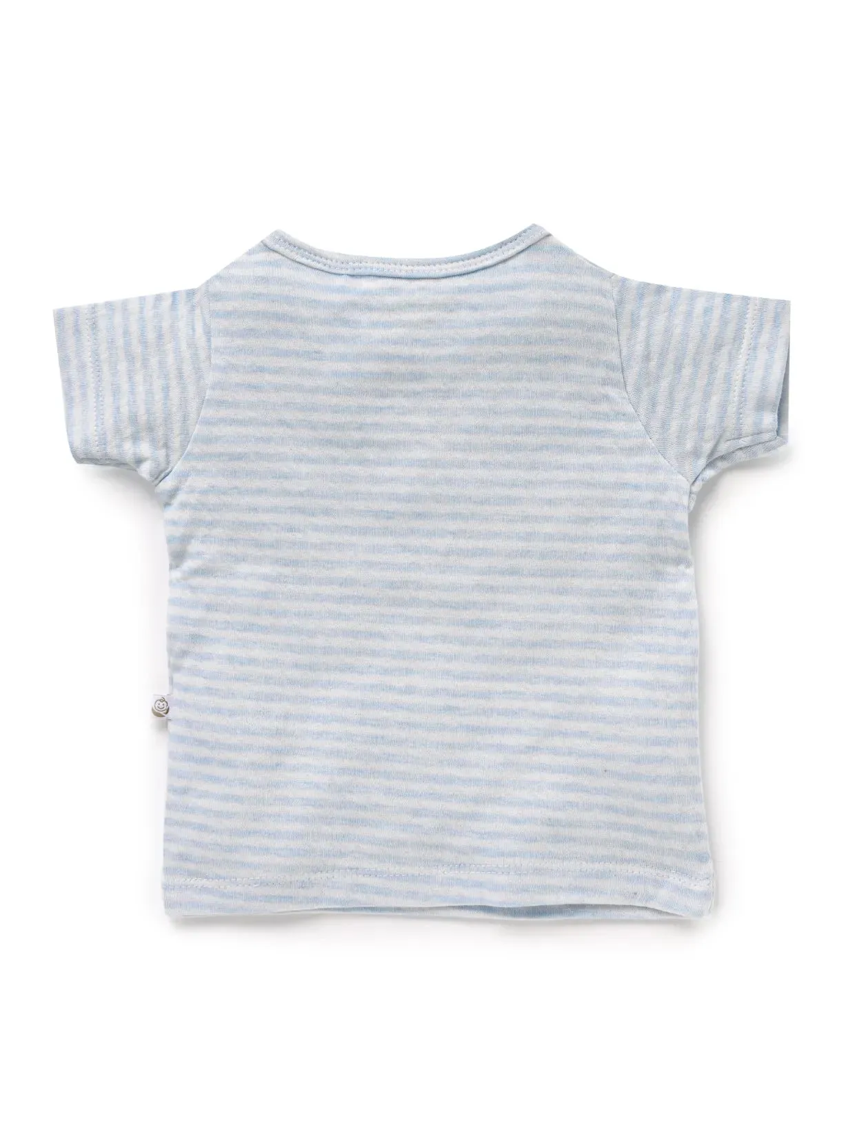 Half sleeve light blue & white little boys stripe t-shirt for baby