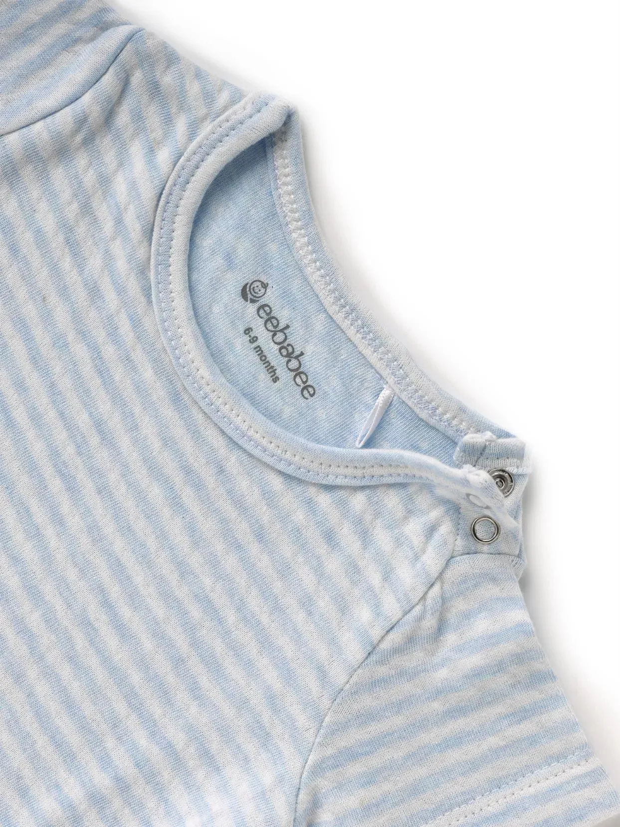 Half sleeve light blue & white little boys stripe t-shirt for baby