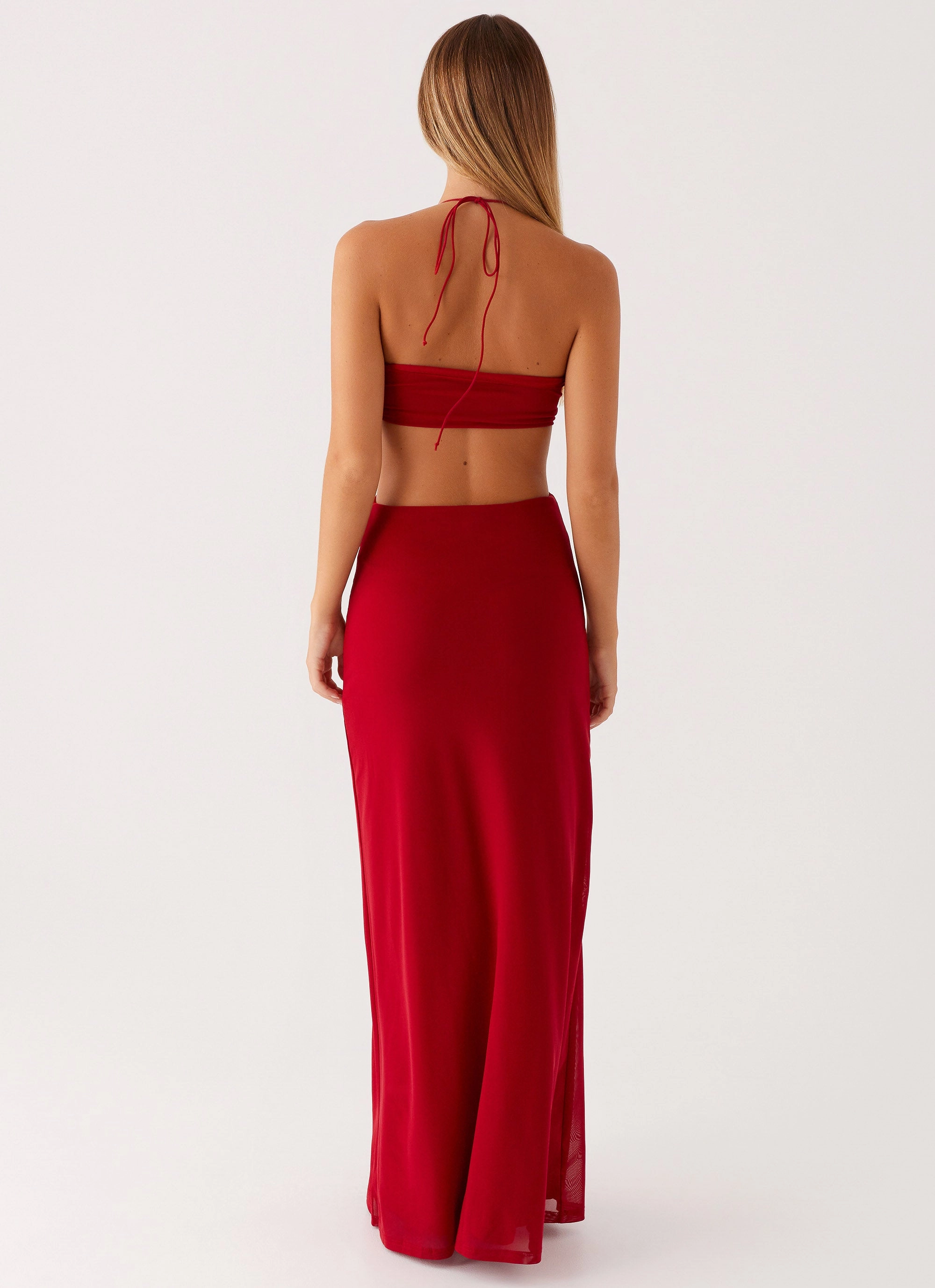 Hallie Maxi Dress - Red Basic Warm Quick Outfit