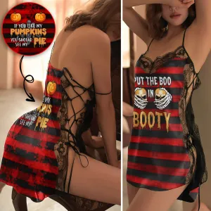 Halloween Skull Funny Art Women's Nightgown, Adjustable Strap Sleepwear