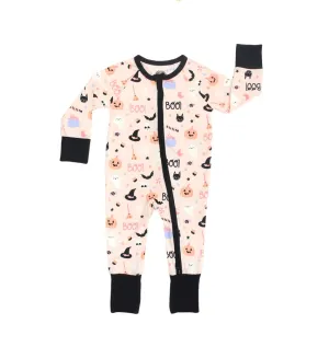 Halloween Sweet and Spooky Girls Glow in the Dark Pajamas Bamboo Baby Convertible Sleeper