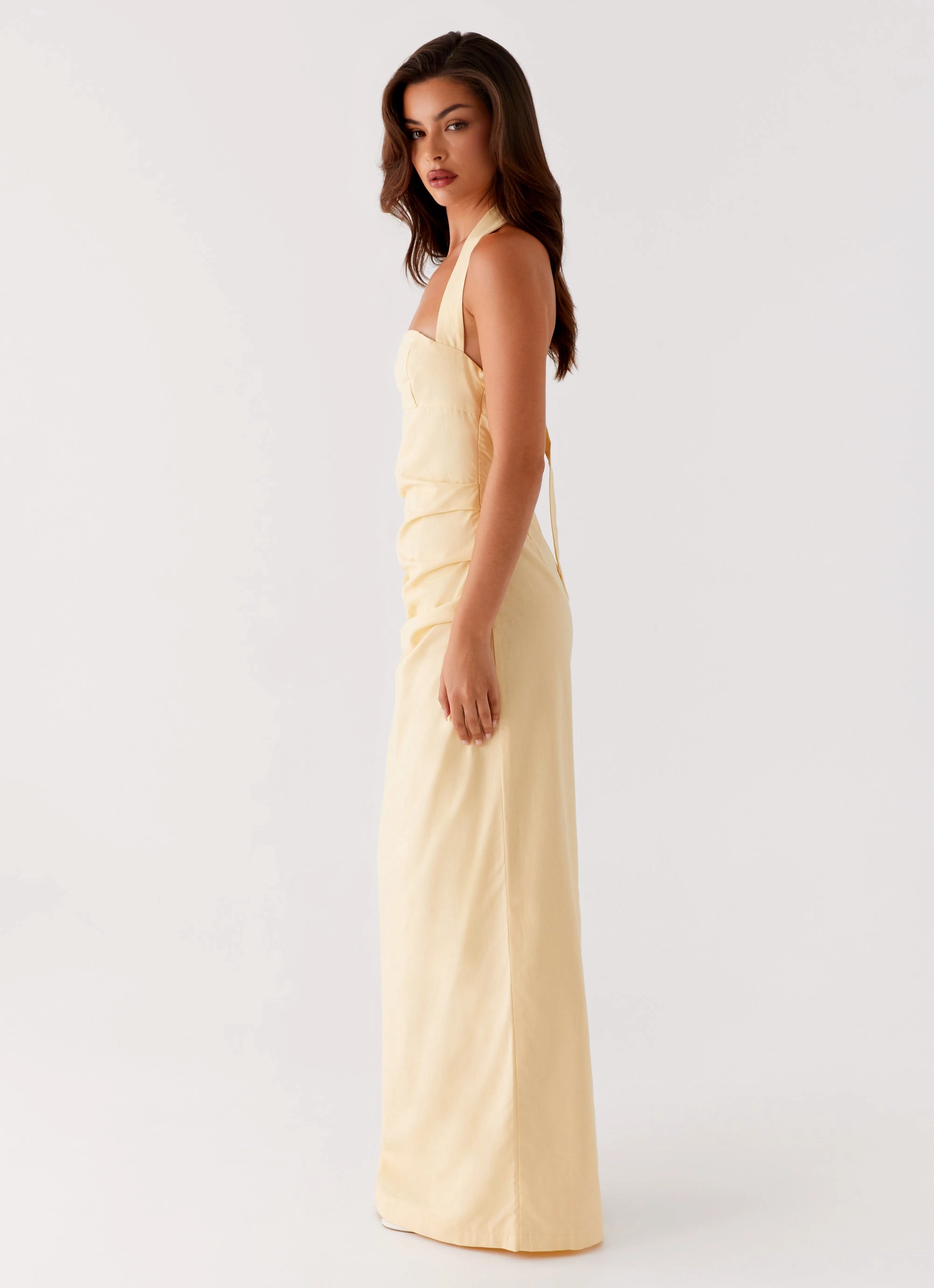 Rumour Has it Maxi Dress - Yellow Balanced Lines