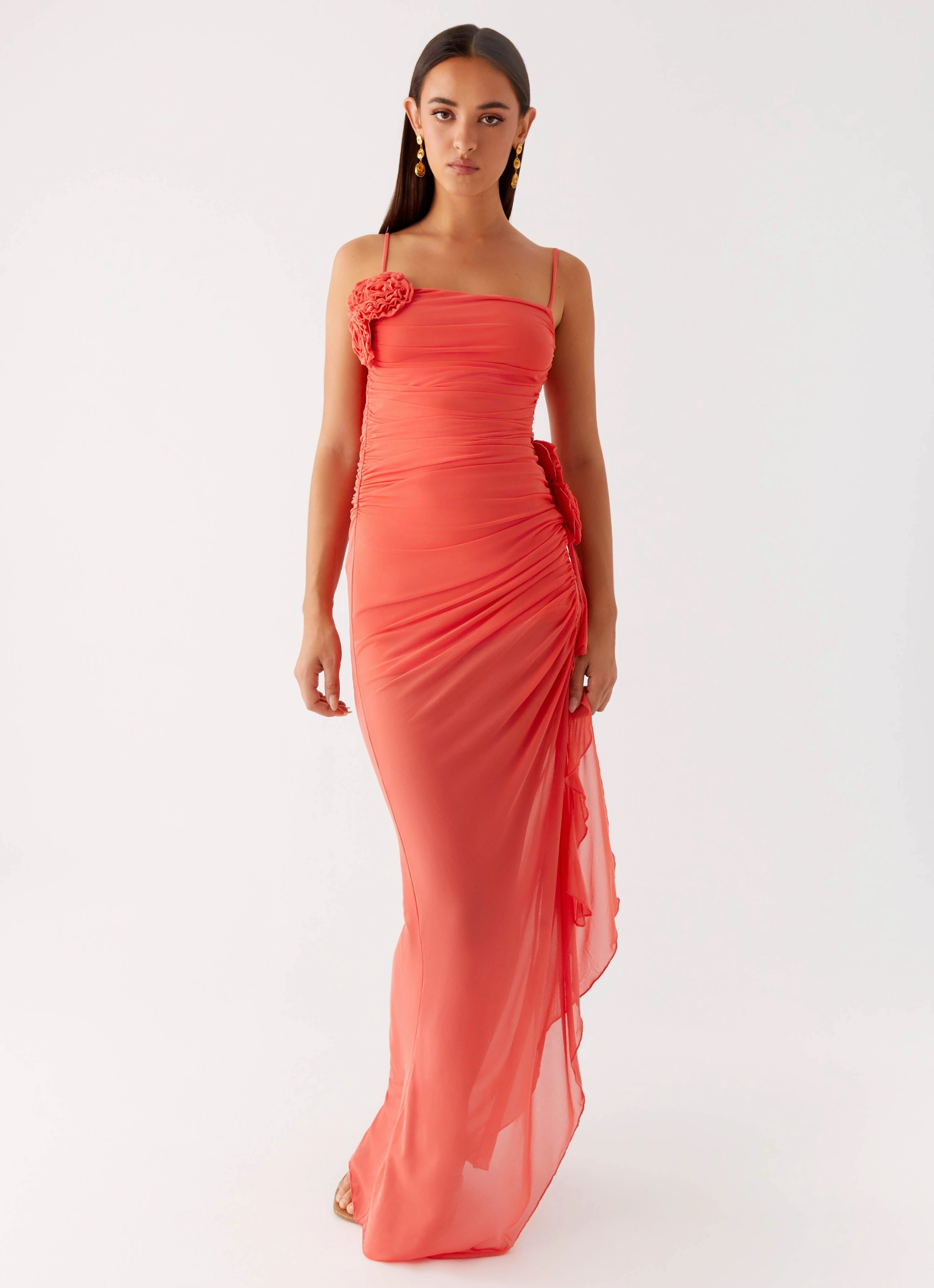 Louana Maxi Dress - Coral Classy Look