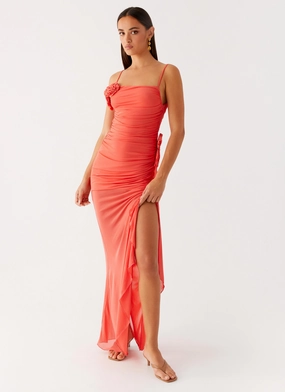 Louana Maxi Dress - Coral Fashion Daily Minimal Aesthetic
