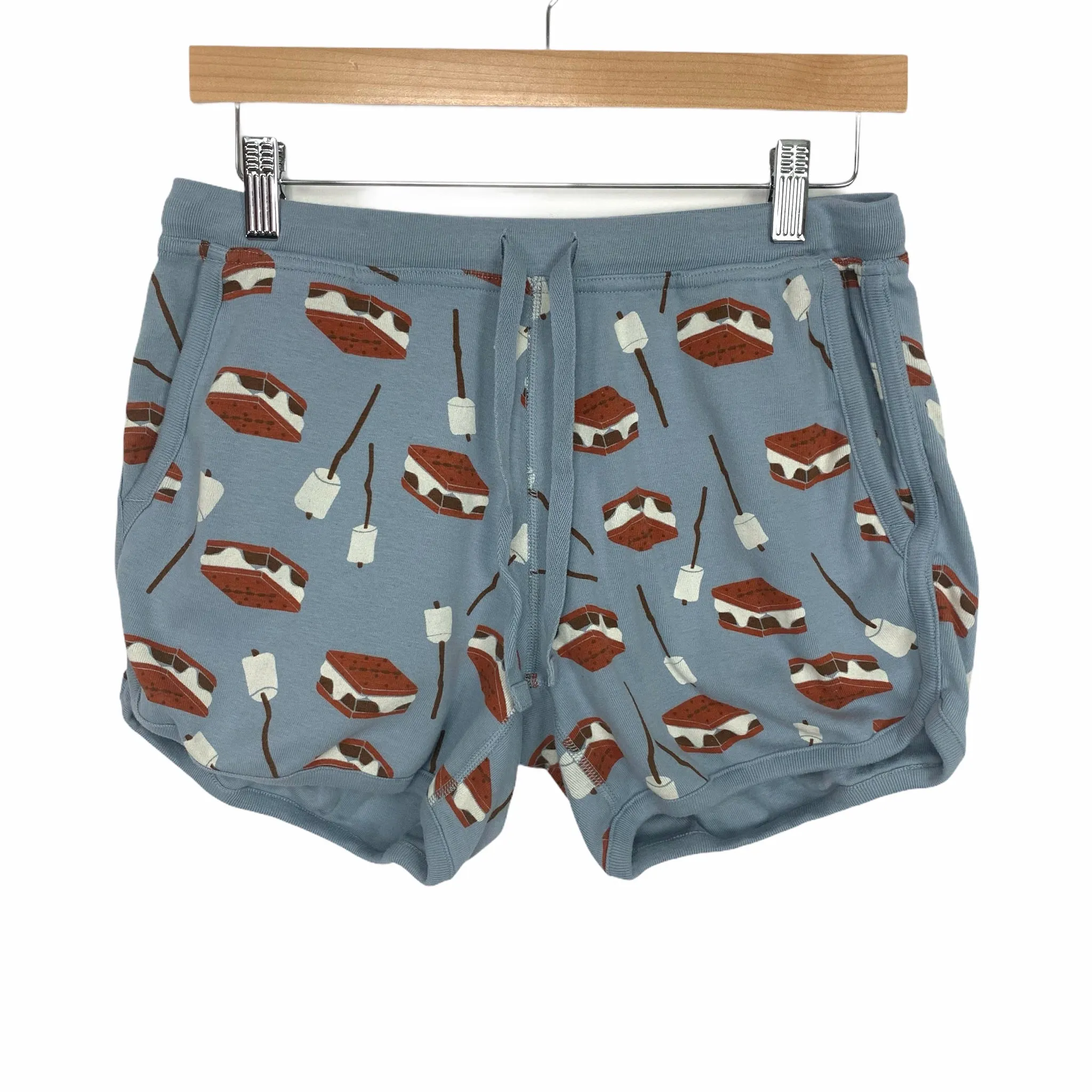 Hanna Anderson Blue S'mores Pajama Shorts- Size S (Sold Out Online, We Have Matching Top)