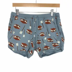 Hanna Anderson Blue S'mores Pajama Shorts- Size S (Sold Out Online, We Have Matching Top)