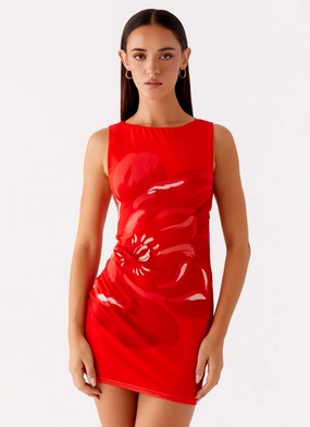 All Daywear Feminine Details Happy Hour Mini Dress - Red