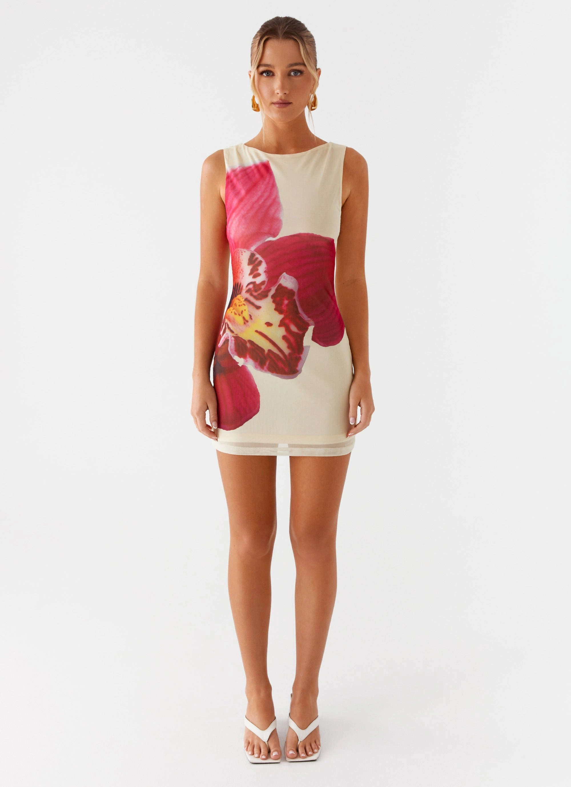 Happy Hour Mini Dress - Yellow Neutral Feel Daily Form