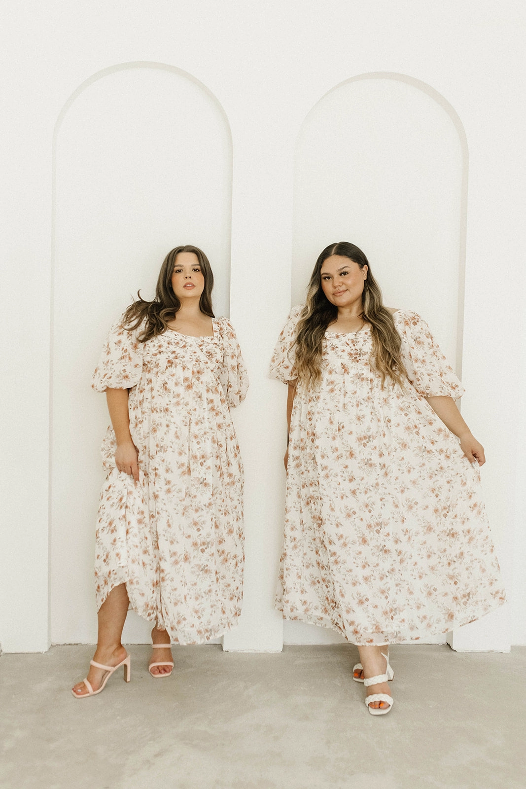 Harlow Maxi Dress in Ivory Floral - Bump Friendly & Inclusive Sizing (S-3XL) Airy Layer