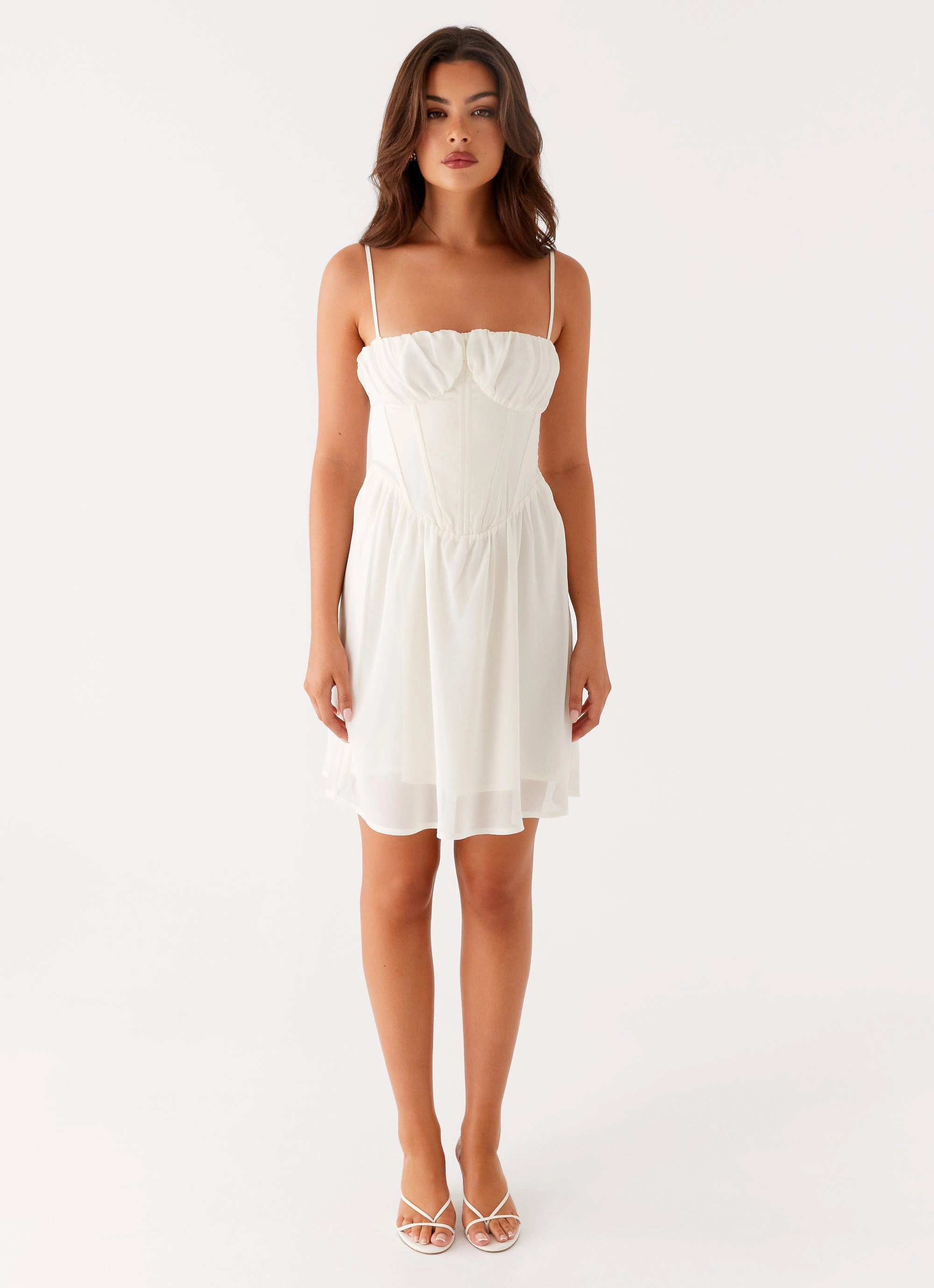 Harmony Mini Dress - Ivory Sophisticated Elegance