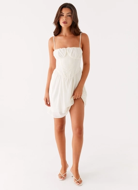 museum visit Harmony Mini Dress - Ivory